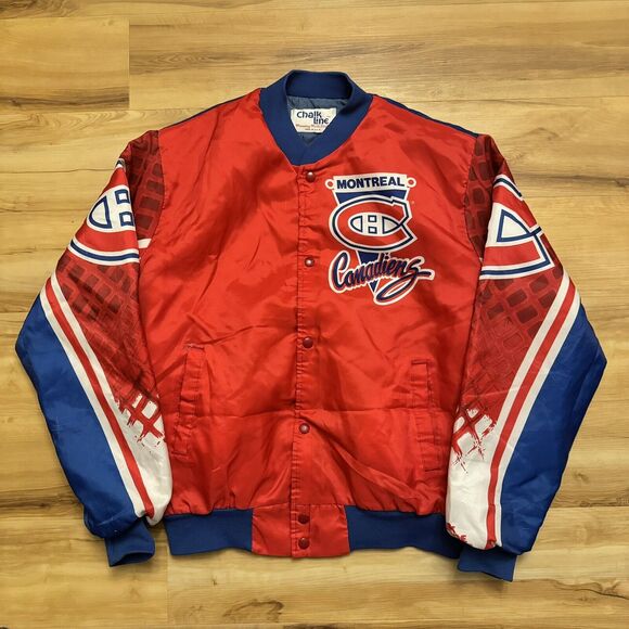 Vintage Chalk Line Montreal Canadiens Fanimation Jacket NHL Hockey 90s Large - Picture 4 of 9